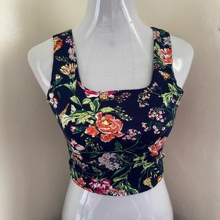 Floral Cropped sleeveless