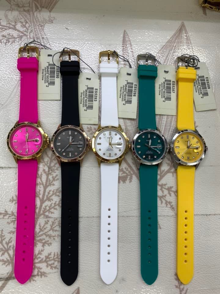 Fossil FB-01 silicone strap, Women's Fashion, Watches