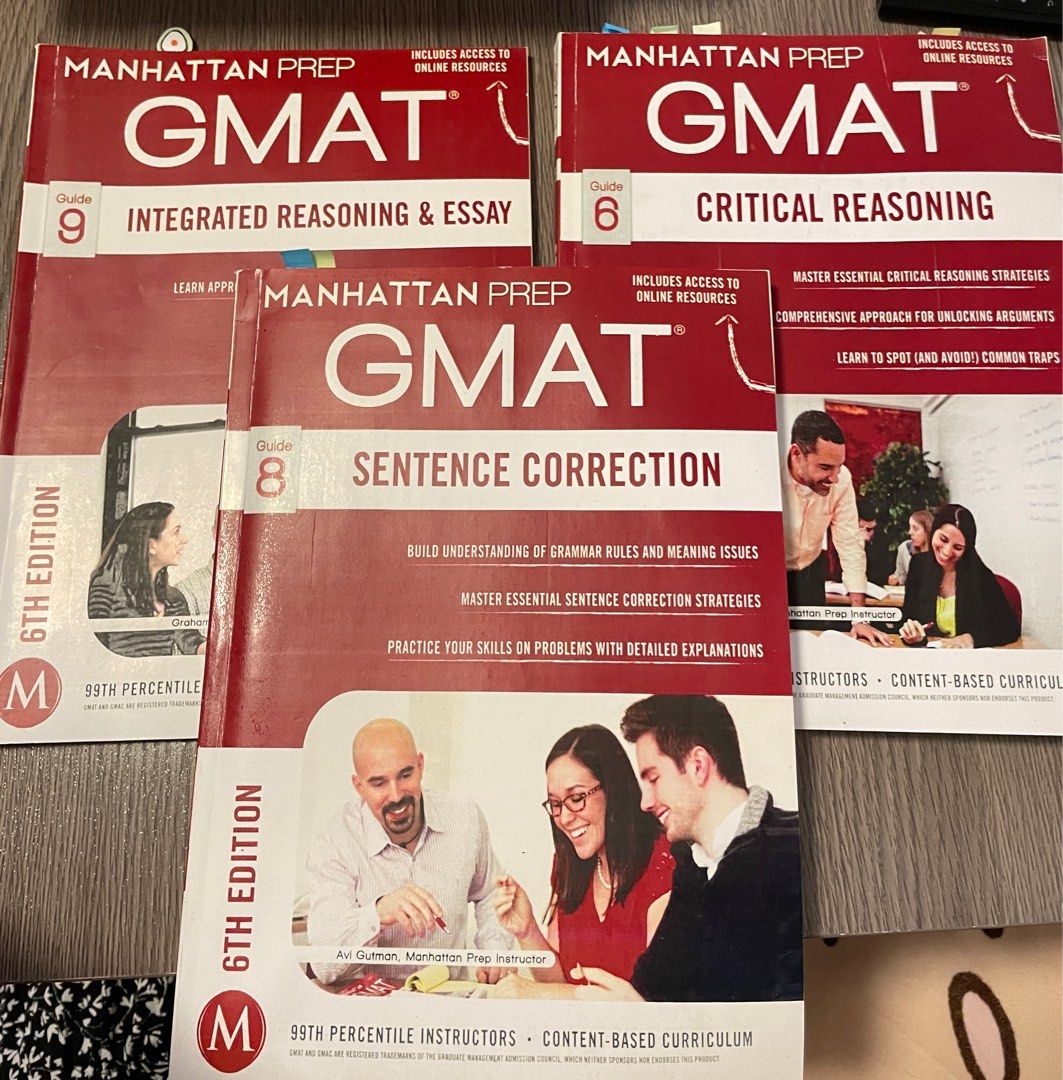 GMAT Manhattan Prep 3本送新東方詞彙和數學突破, 興趣及遊戲, 書本