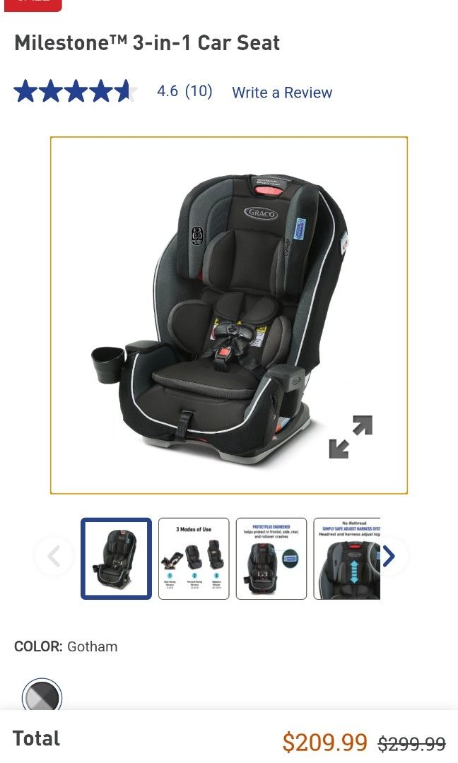 Graco milestone in car seat, Babies  Kids, Going Out, Car Seats on  Carousell