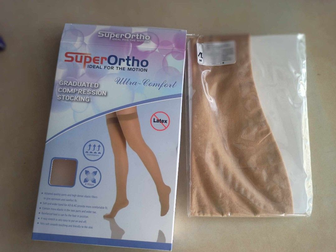Graduated Compression Stockings (Category: Braces, Support & Protection) located in Quezon City. Submitted by pjfalogme21 (Listing ID 1241331132, Image 1). Description: Type: Open Toe Color: Beige Compression: 20-30mmHg Available for pick up and delivery. Same day delivery within Metro Manila and nearby provinces. We accept COD, Bank Transfer, and Gcash payment. Pm for more details..