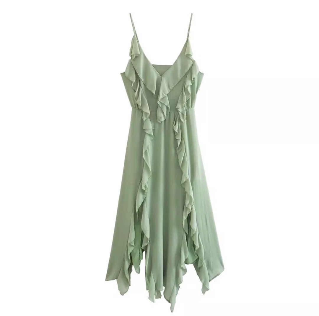 Lissa asymmetrical slip dress clearance