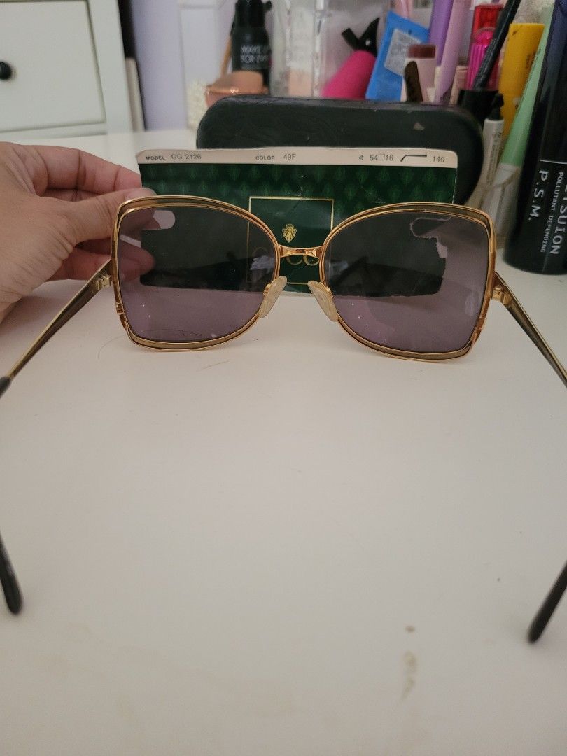 早期GUCCI 大框復古太陽眼鏡/老眼鏡(Made in Italy), 名牌精品, 精品