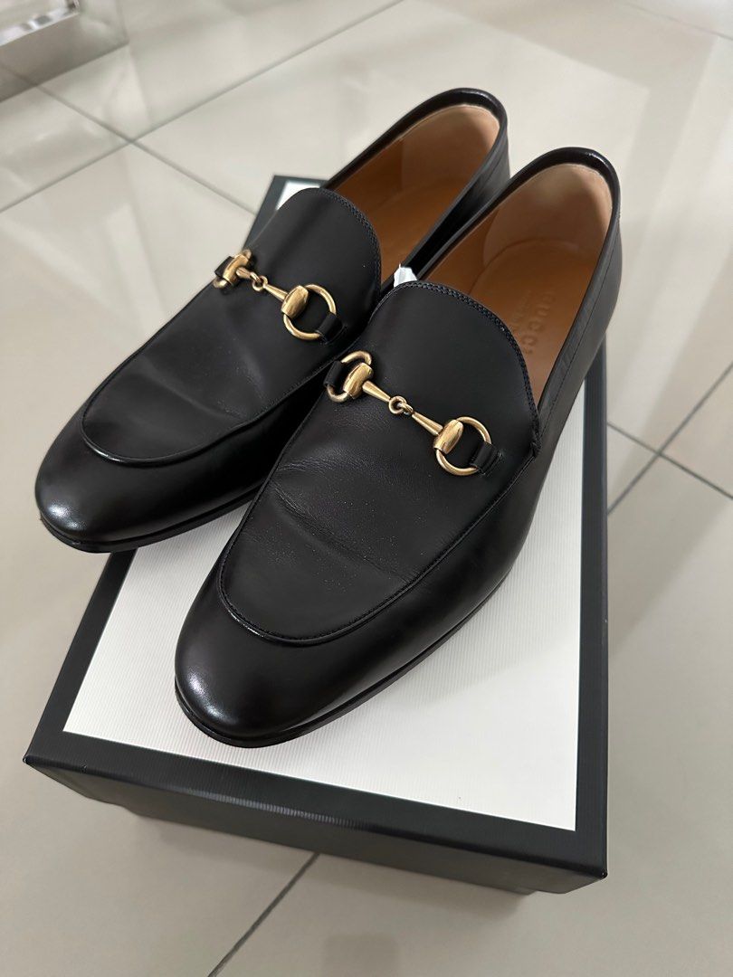 Gucci Jordaan Horsebit Leather Loafers