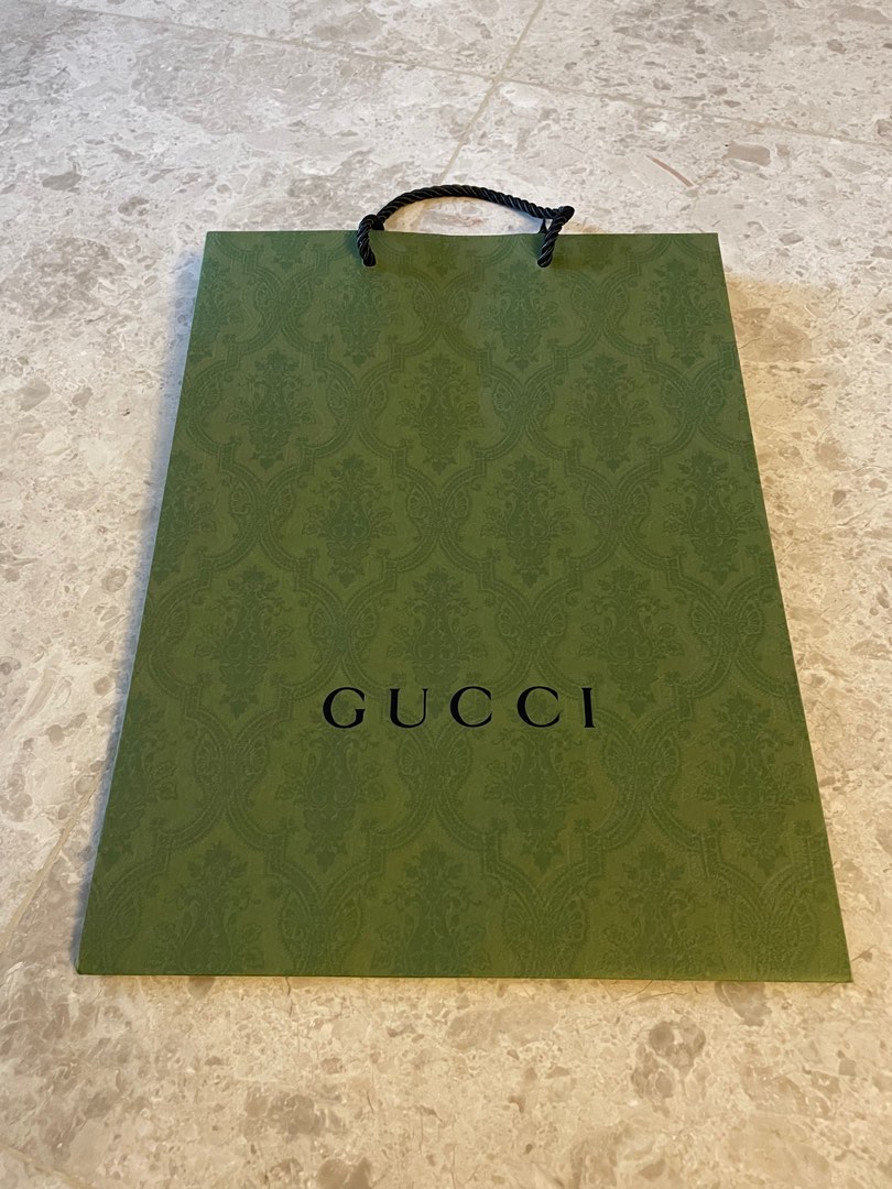 Gucci paper bag, Luxury, Accessories on Carousell