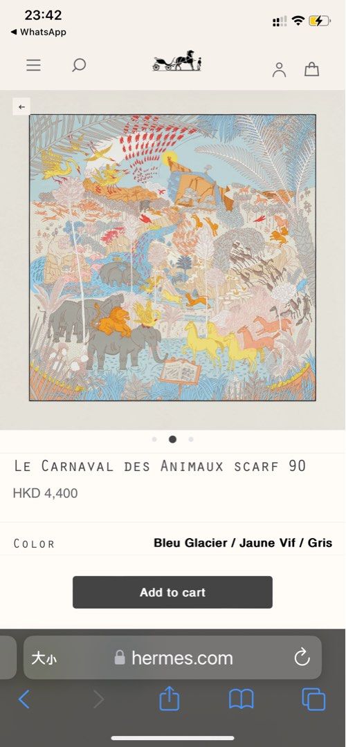 Le Carnaval des Animaux scarf 90