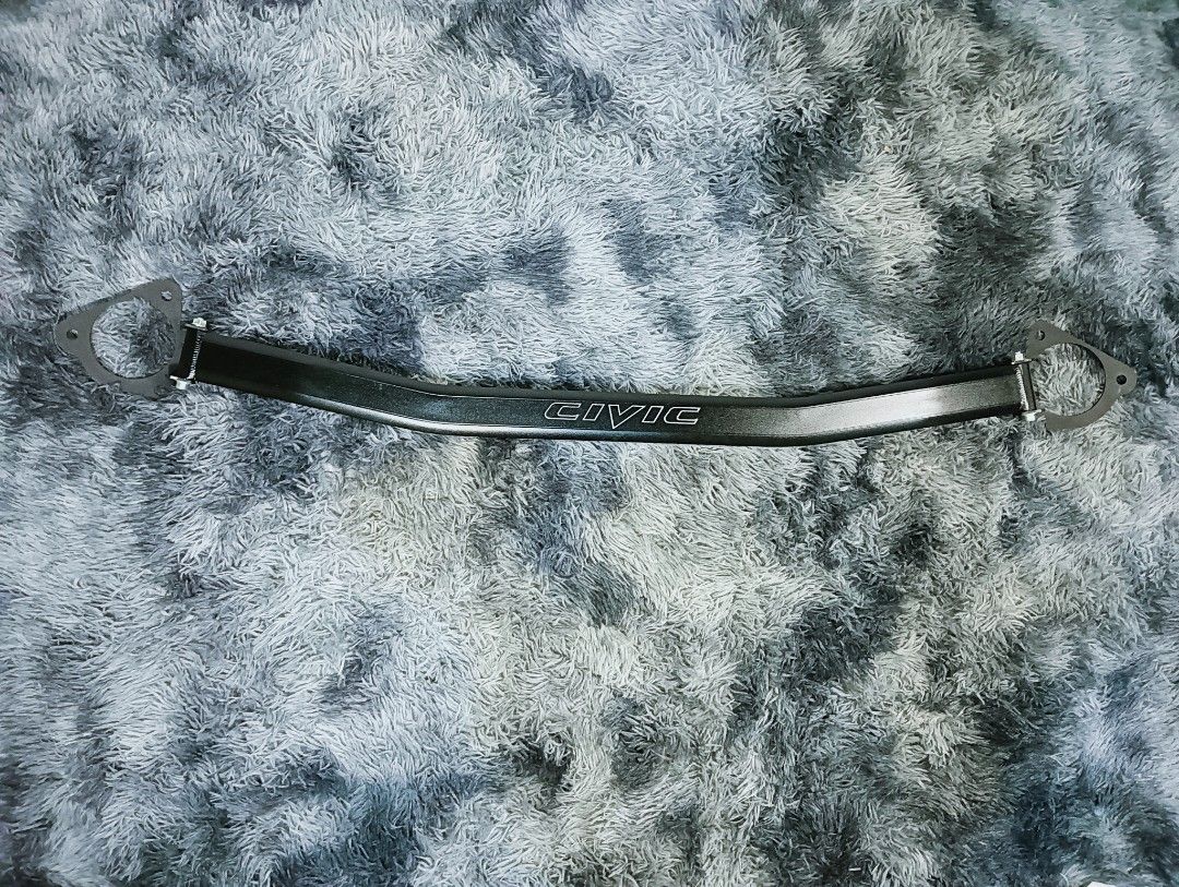 HONDA CIVIC FC 1.5T FRONT STRUT BAR aluminium 2 point black colour, Car
