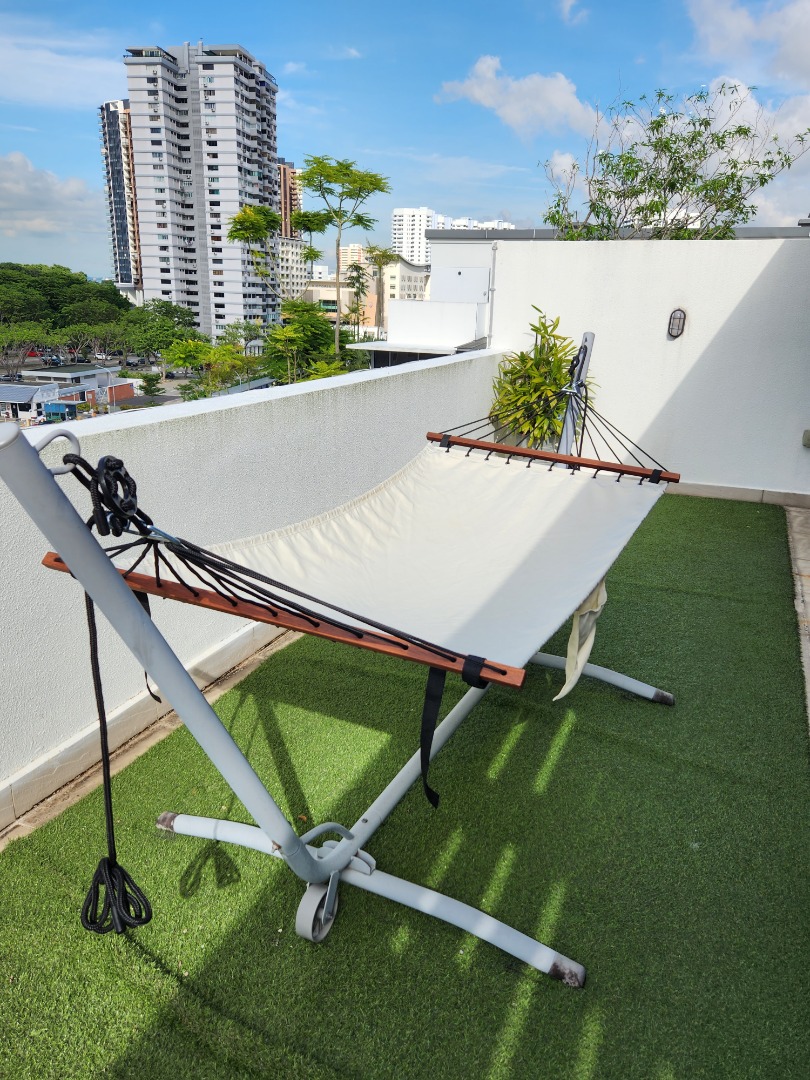 Ikea hammock with stand, Furniture & Home Living, Outdoor Furniture on