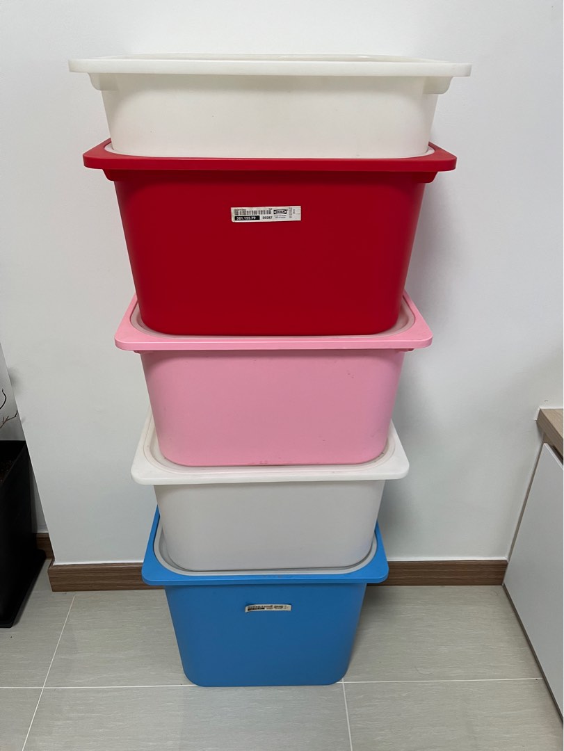 IKEA Trofast Stackable Storage Box with lid , Furniture & Home Living