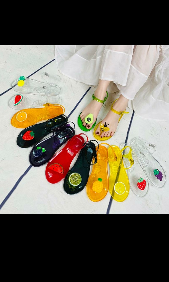 Jelly Sandals Women s Fashion Footwear Flats Sandals on Carousell