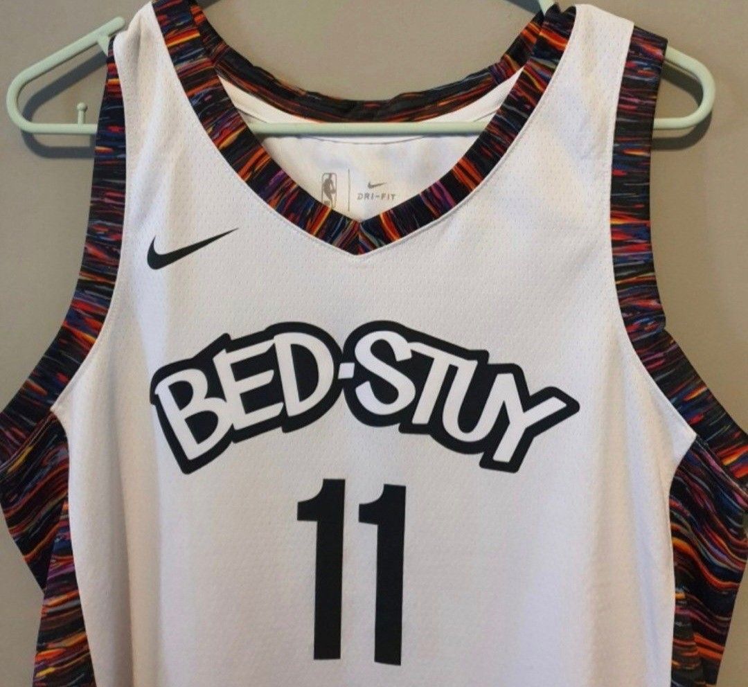Jersey Basket NBA Brooklyn Nets #11 Kyrie Irving Bed Stuy Original Authentic Nike Swingman 100% 