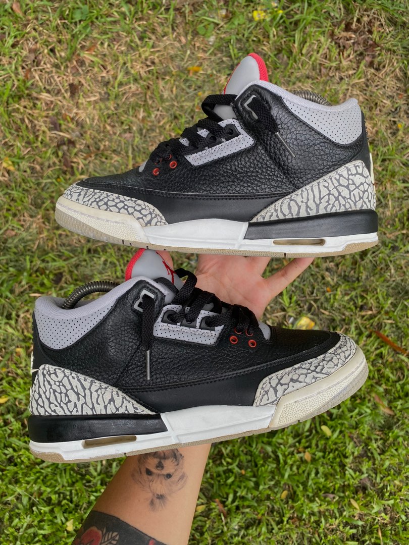 Jordan 3 black hotsell cement size 7