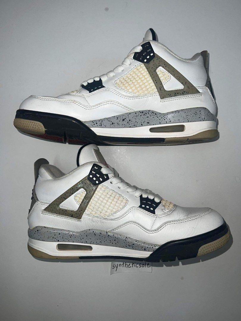 Air jordan 4 on sale white cement 1989