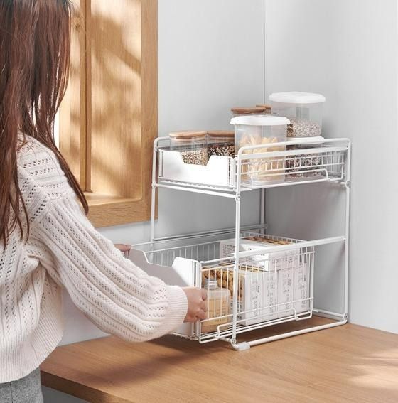 Kitchen Cabinet Pull Out Storage Rack
