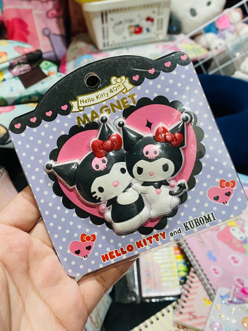 Kuromi x Hello Kitty Magnet, Hobbies & Toys, Stationary & Craft, Other ...