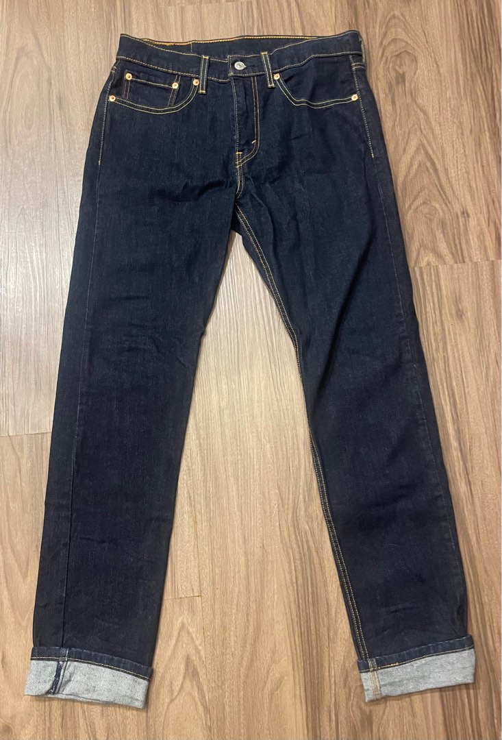 Levi's 502 w31 原色深色赤耳丹寧, 他的時尚, 褲子, 牛仔褲在旋轉拍賣