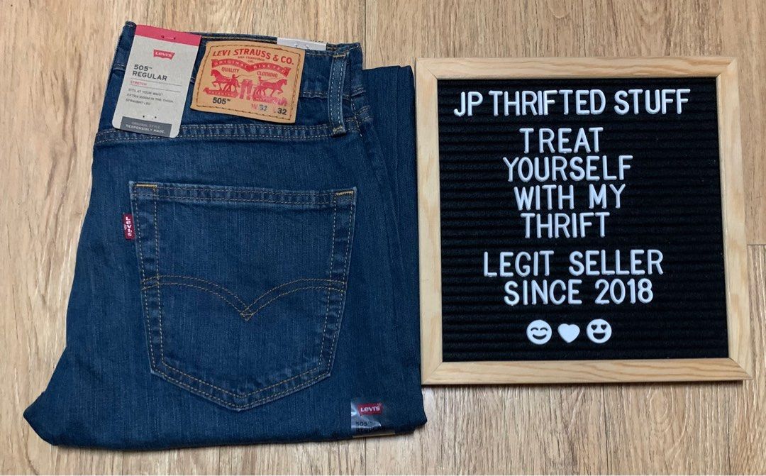 LEVIS 505 REGULAR STRETCH Men s Fashion Bottoms Jeans on Carousell