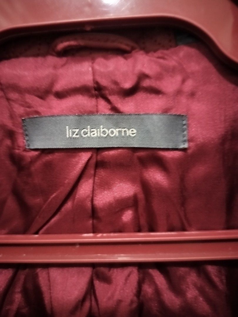 Liz Claiborne Leather Red Coat Men s Fashion Coats Jackets and Outerwear on Carousell