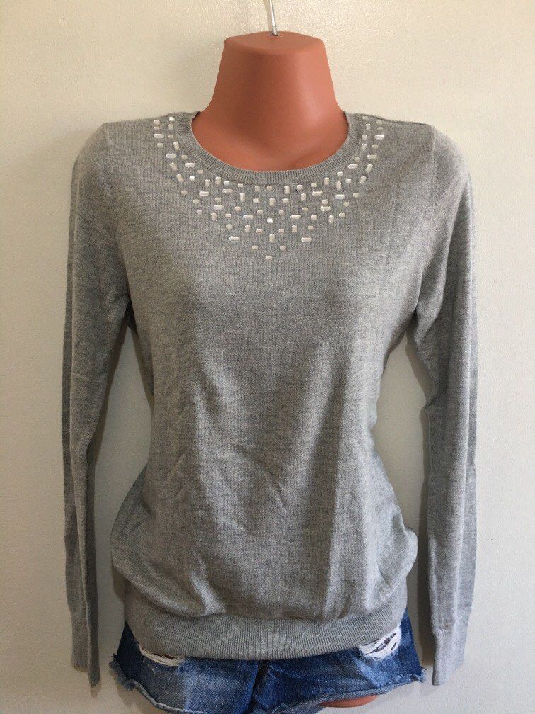 Loft on sale gray sweater