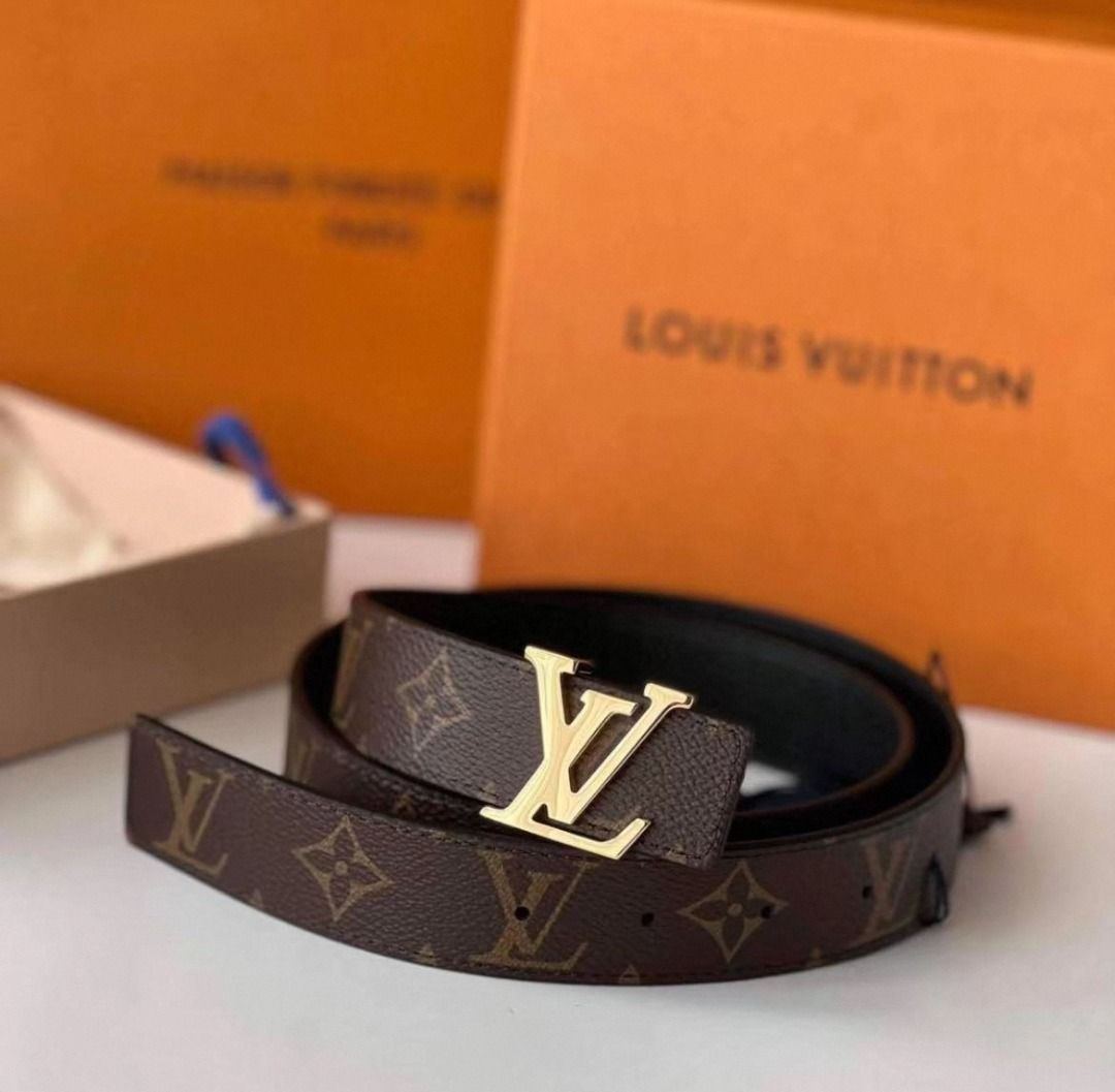 Men Fashion LV leather black belt, Men's Fashion, Watches & Accessories,  Belts on Carousell