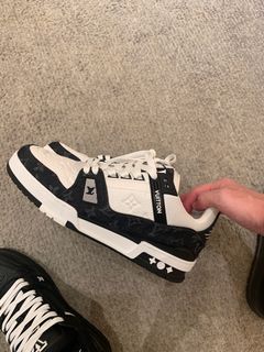 LOUIS VUITTON LV TRAINER WHITE BLACK NEW FOR SALE SNEAKERS SHOES MEN BOX SZ  SIZE EUR 35 36 37 38 39 40 41 42 43 44 45 46 5 6 7 8 8.5 9.5 10 10.5 11 12  for Sale in Miami, FL - OfferUp