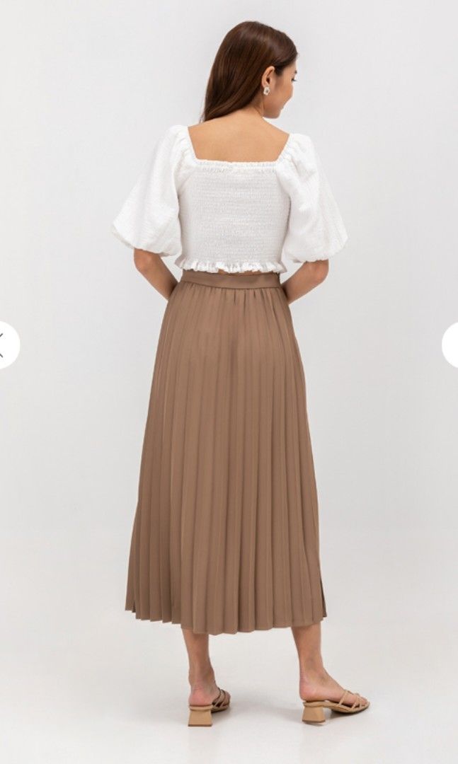 Love Bravery Airi Pleated Maxi Skirt Women s Fashion Bottoms
