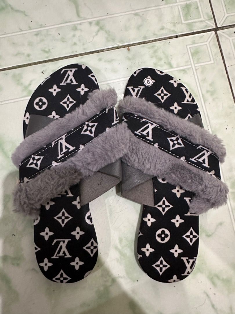 Lv fluffy slippers new arrivals