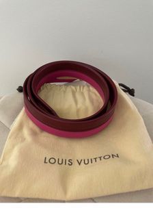 Louis Vuitton Monogram x Fuchsia Reversible Guitar Strap Shoulder