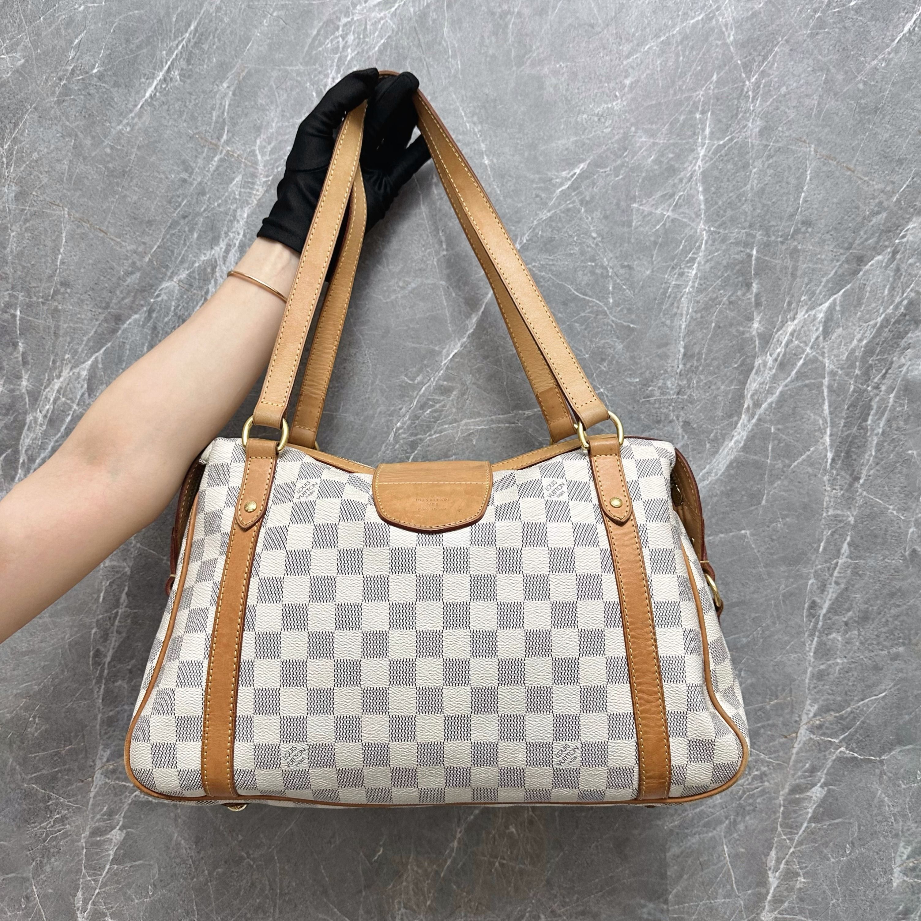 Louis Vuitton Damier Azur GM Stresa Shoulder Handbag