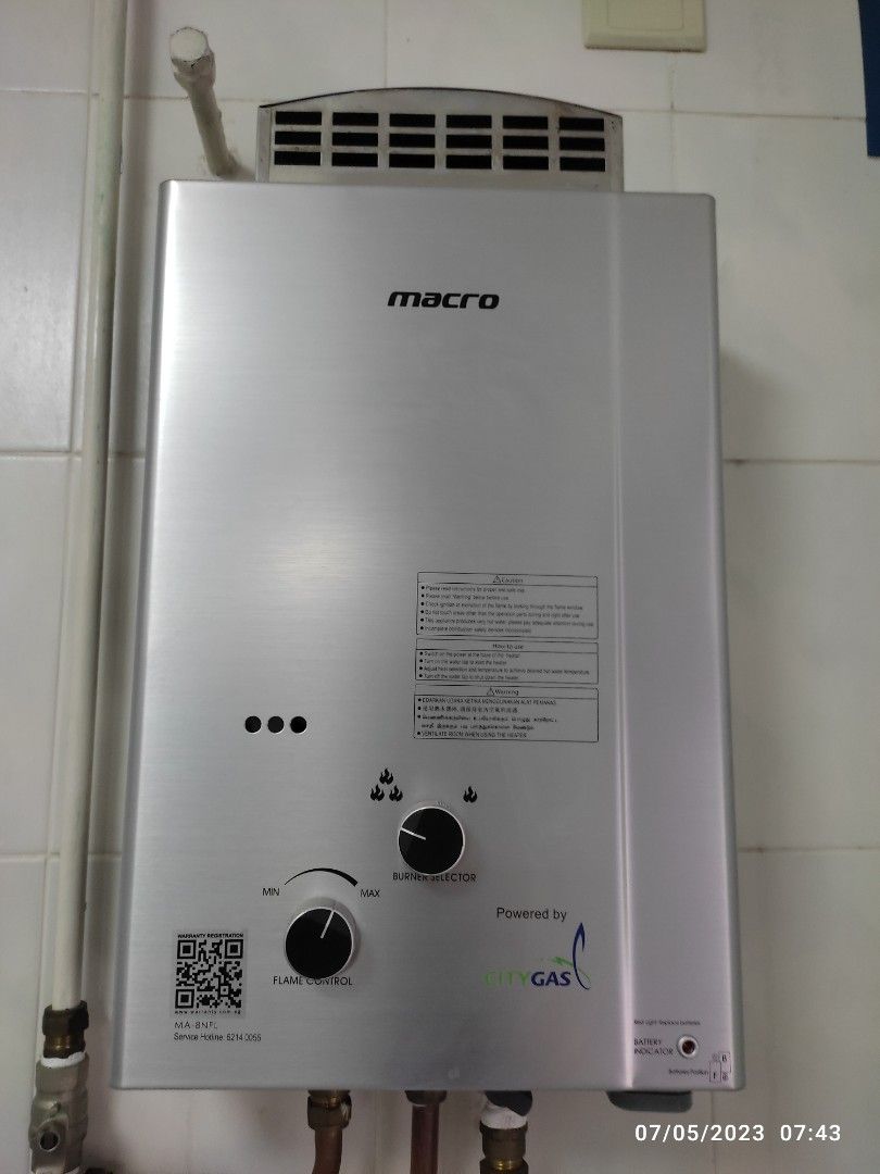 Macro MA-8NFL Gas Heater, TV u0026 Home Appliances, Water Heater u0026 Instant  Showers on Carousell