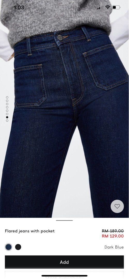 Flared jeans with pocket - Women