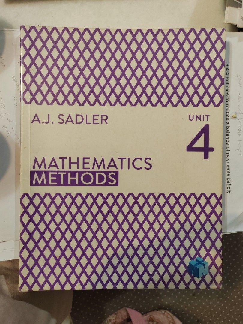 Maths Methods Unit 4, Hobbies & Toys, Books & Magazines, Textbooks on ...