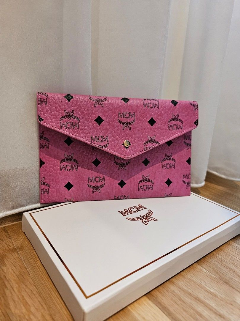 Mcm visetos pouch 2025 pink