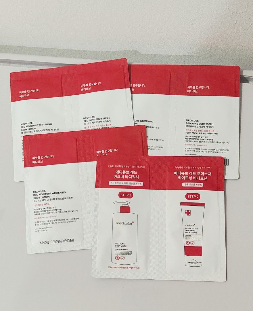 Medicube Red Acne Body Wash & Body Lotion, Beauty & Personal Care, Bath