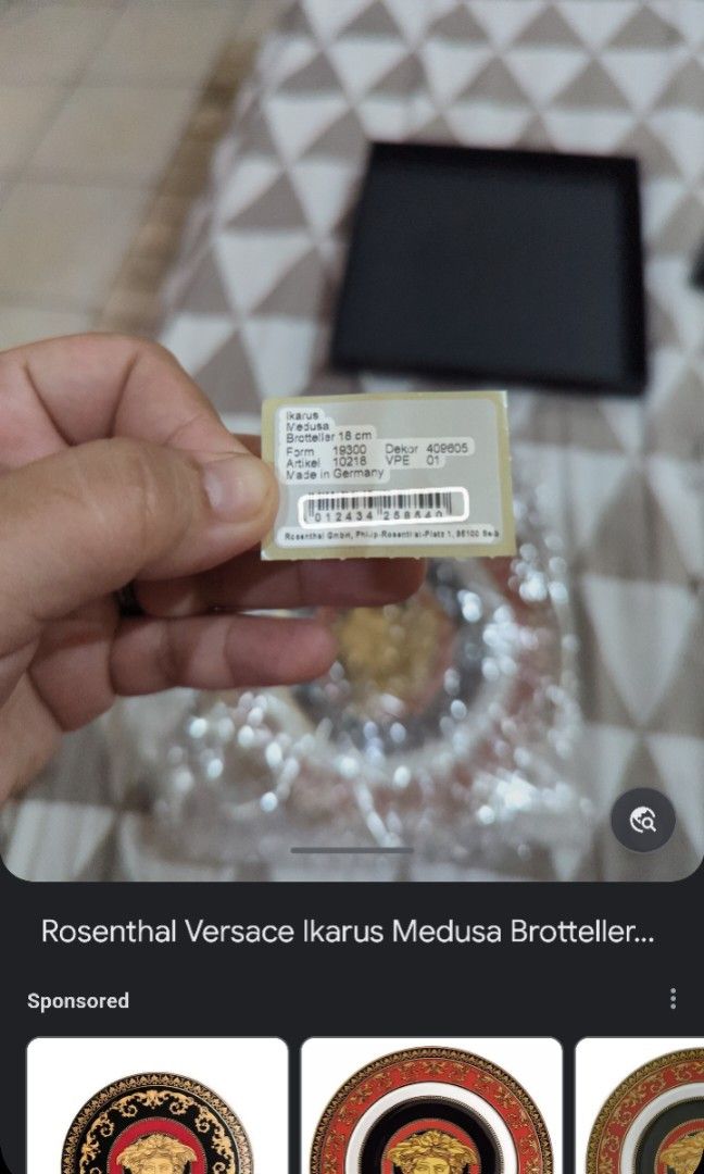 Medusa Versace x Rosenthal (Category: Luxury Bags & Wallets) located in Las Pinas. Submitted by rozramer (Listing ID 1241238714, Image 3). Description: Item never used. Complete with box, authenticity card, tag and stand. Pick-up BFRV Las Pinas at buyer's expense.