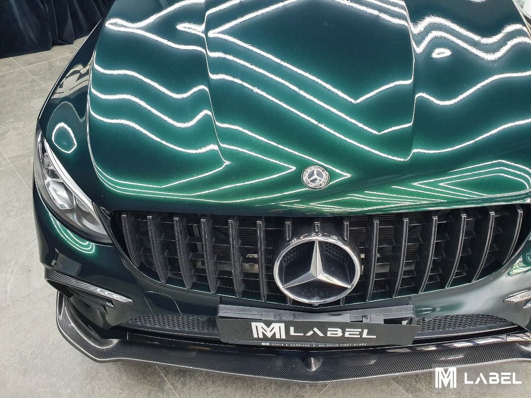 Mercedes Benz GLC43 Full Vinyl Wrap - Satin Metallic Glossy Blackish ...