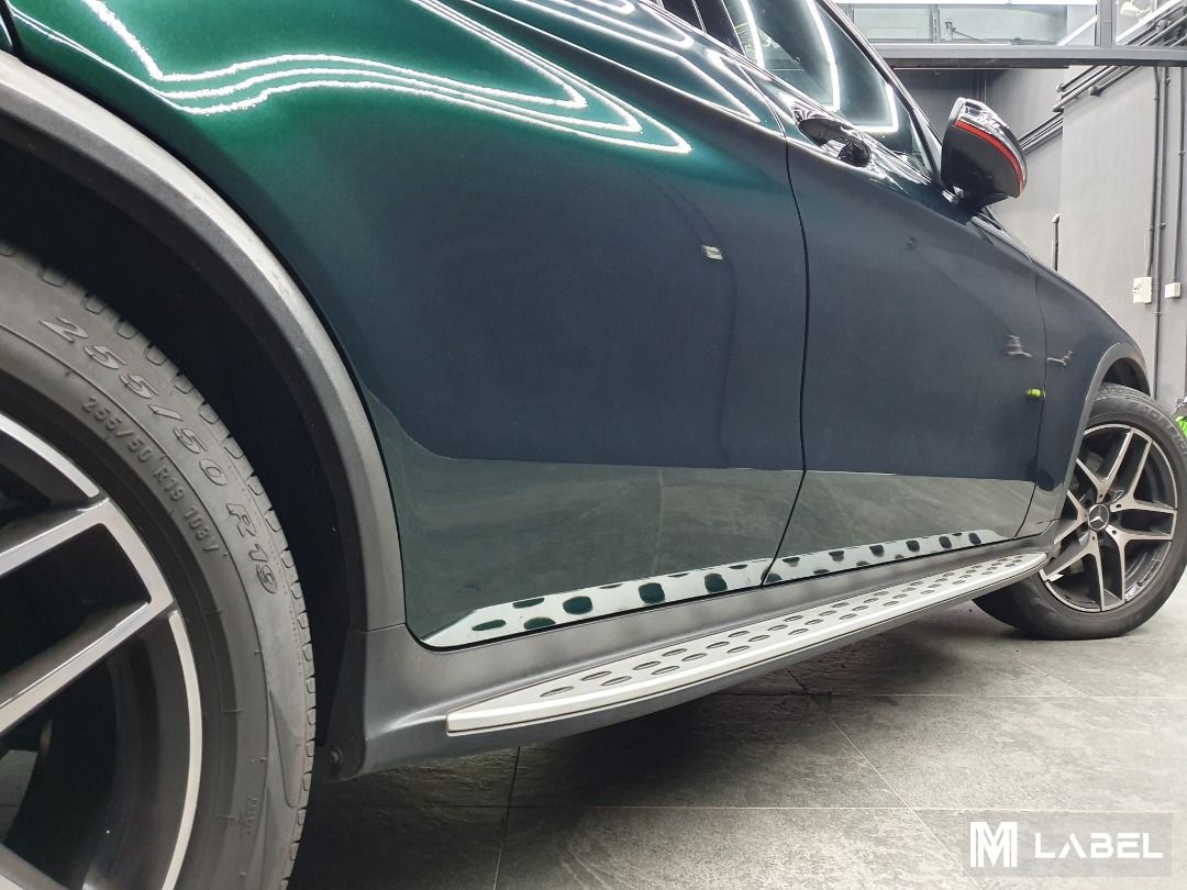 Mercedes Benz GLC43 Full Vinyl Wrap - Satin Metallic Glossy Blackish ...