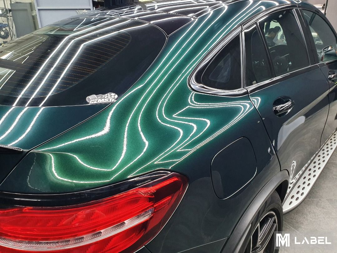 Mercedes Benz GLC43 Full Vinyl Wrap - Satin Metallic Glossy Blackish ...