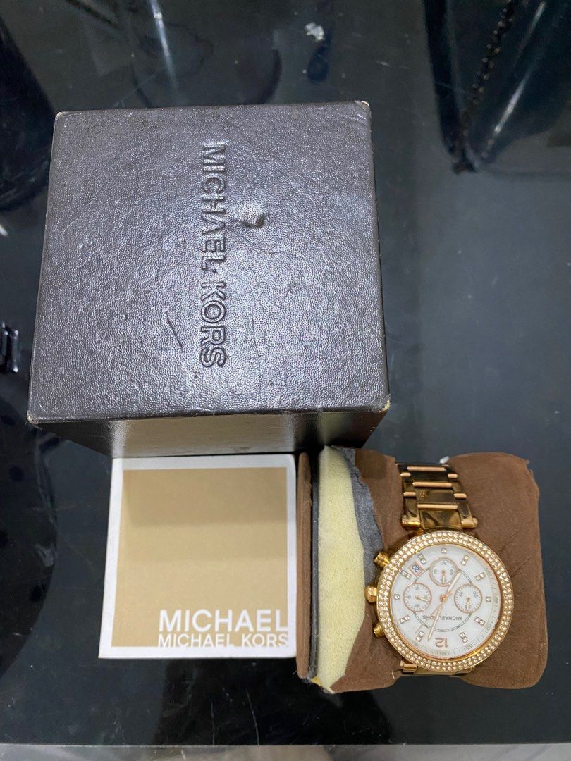 Ladies parker rose gold chronograph michael kors 2025 mk5491