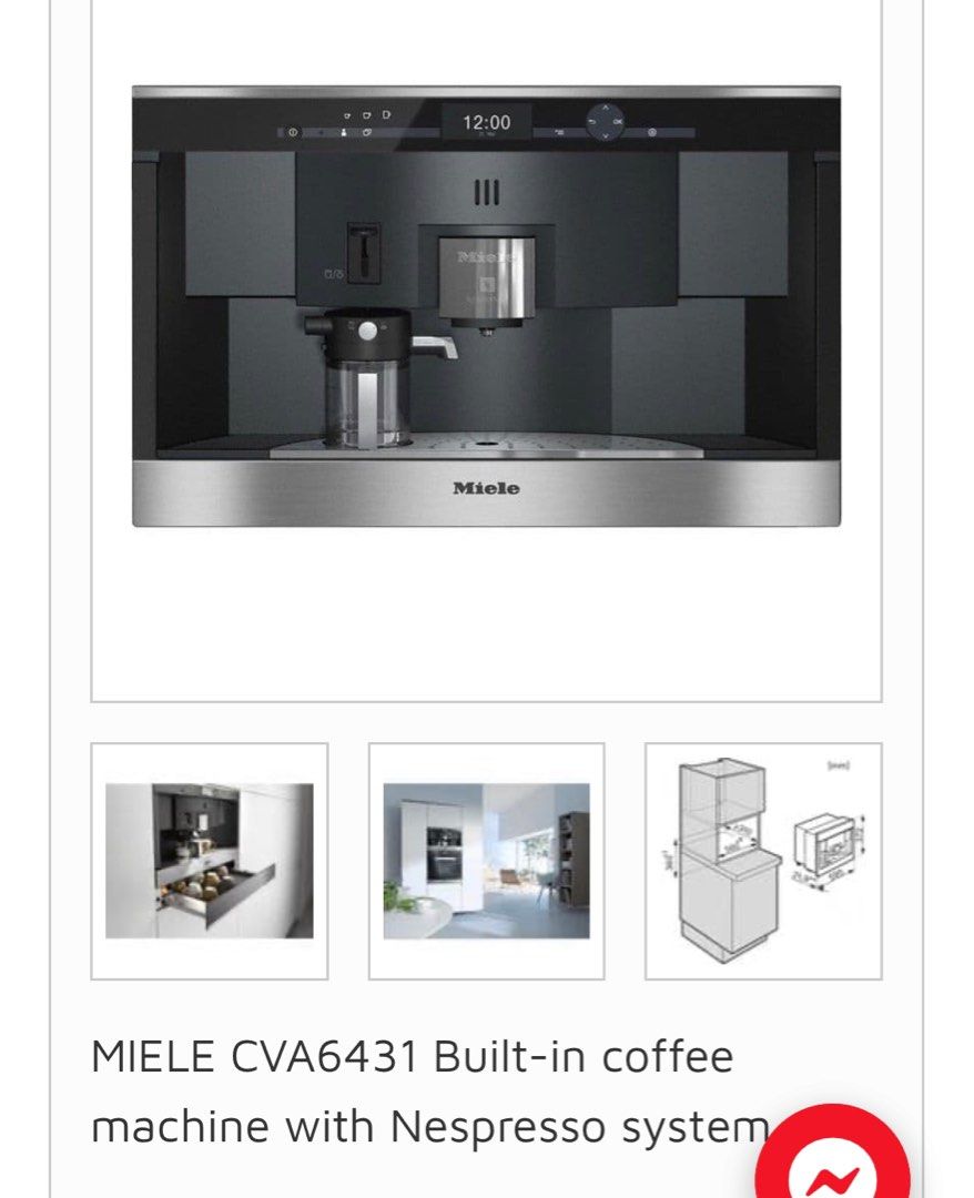Miele espresso machine built in nespresso, TV & Home Appliances, Kitchen Appliances, Coffee