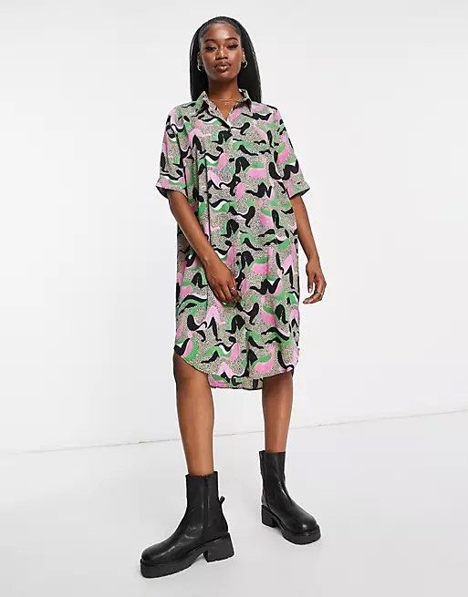 Oversized shirt dress monki hotsell