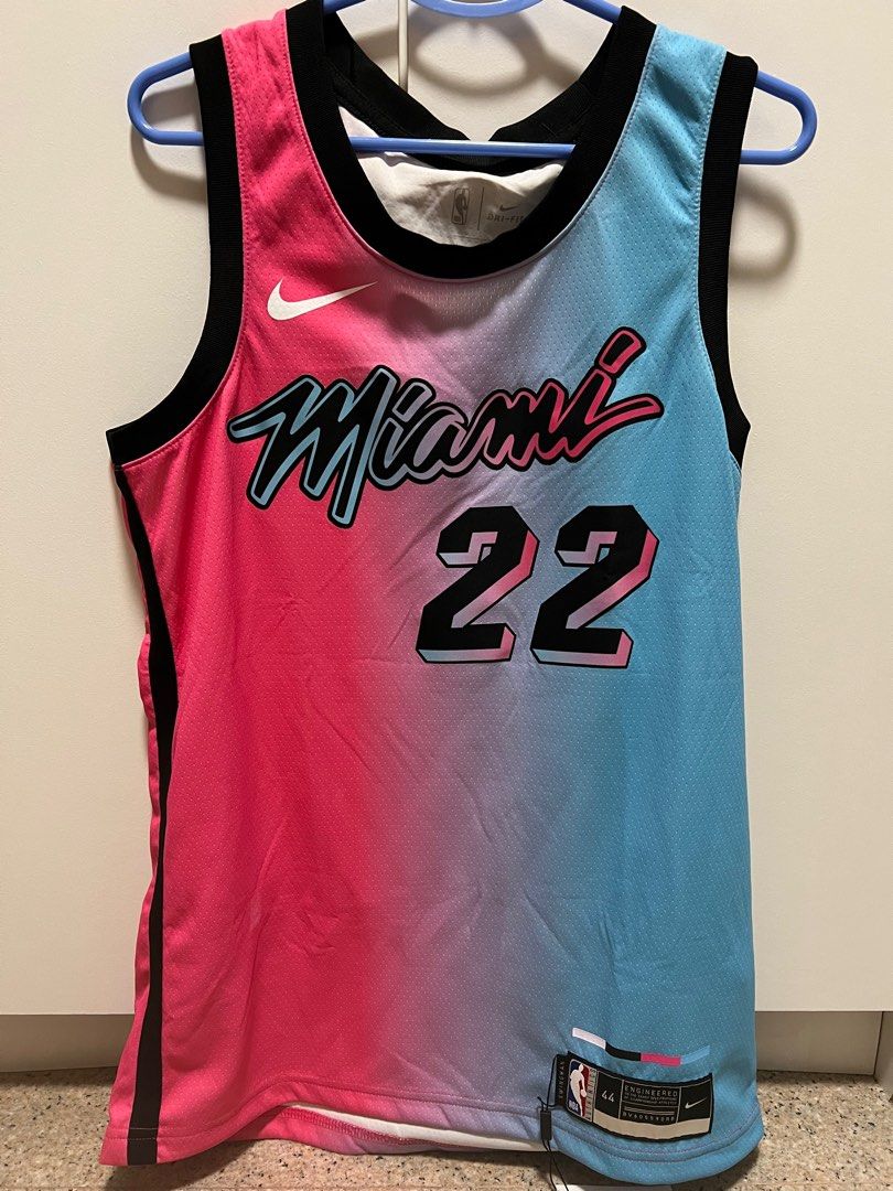 JIMMY BUTLER MIAMI HEAT PINK AND BLUE VICE CITY EDITION JERSEY - Prime Reps