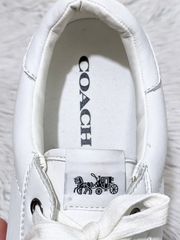 COACH Porter Leather Fashion Sneaker in White