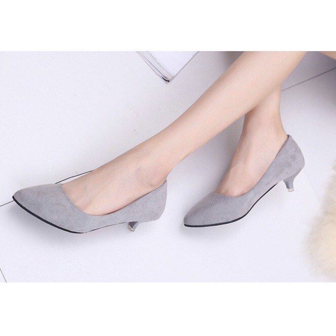 Light grey shop kitten heels
