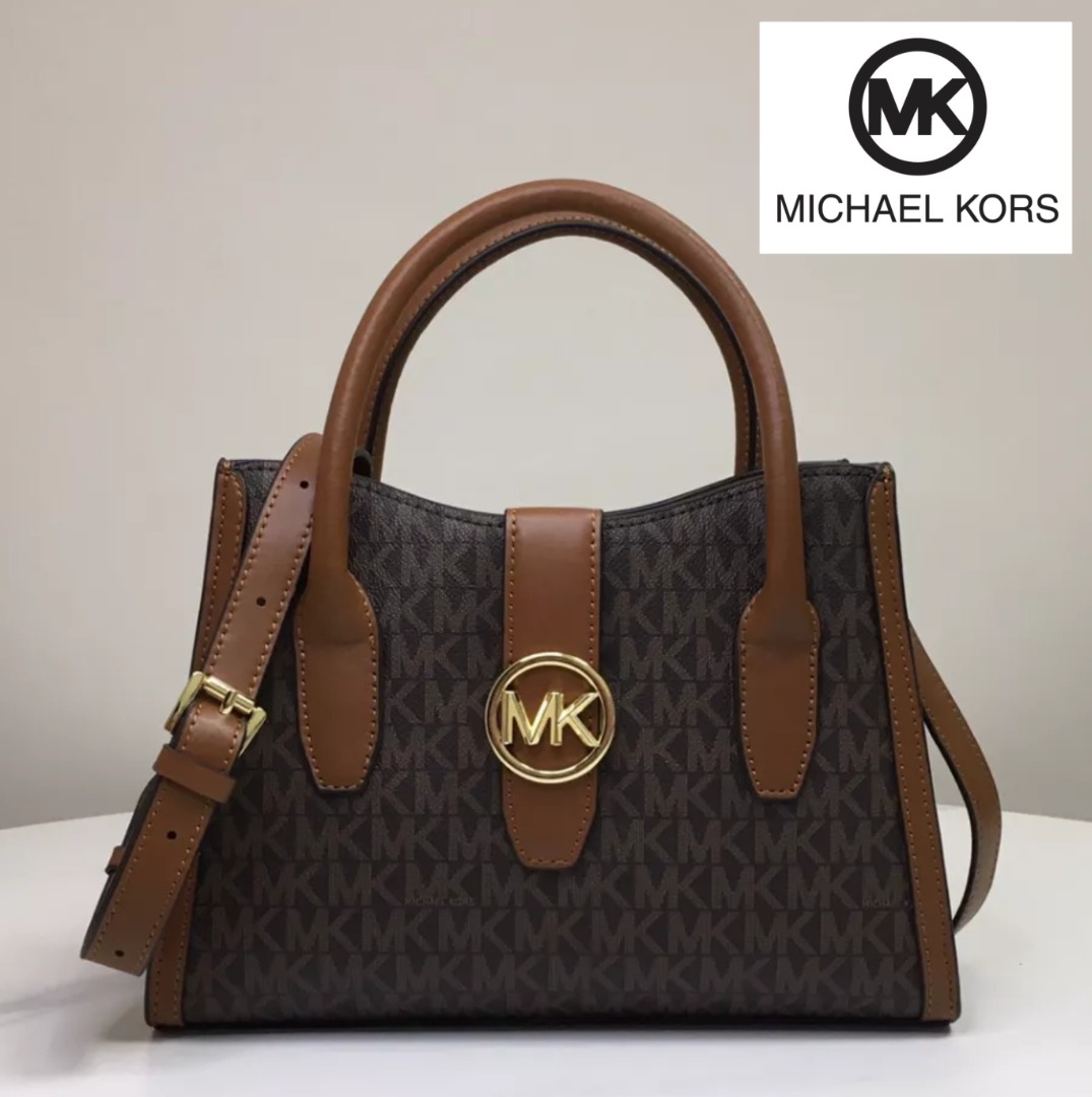 Michael kors whipstitched leather saddle bag top