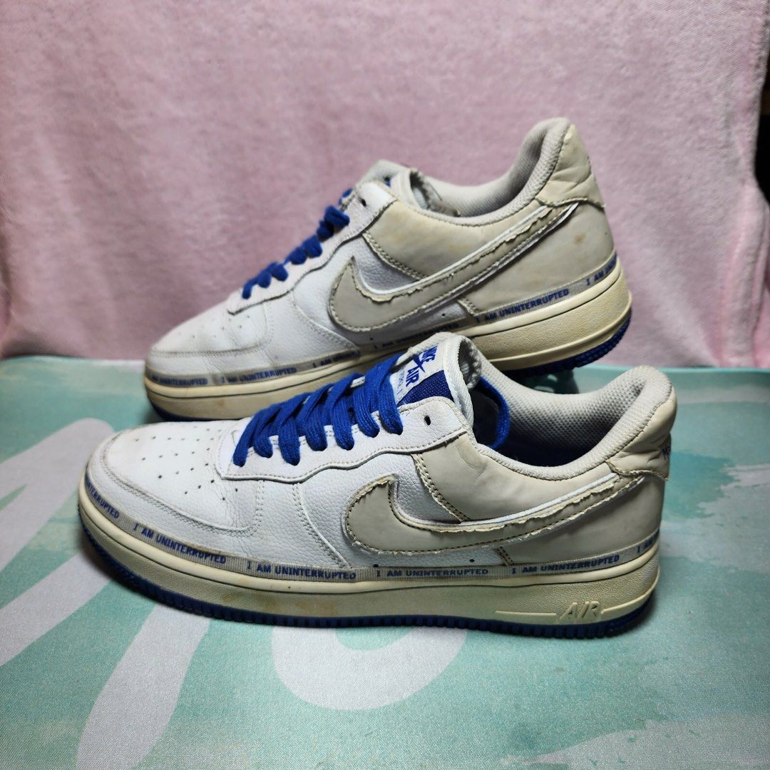 Nike Air Force 1 I Am Uninterrupted White Blue Size 42.5, Fesyen