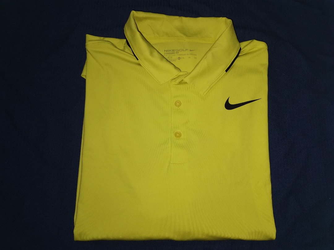Nike Golf Yellow Polo Shirt XL PL6642