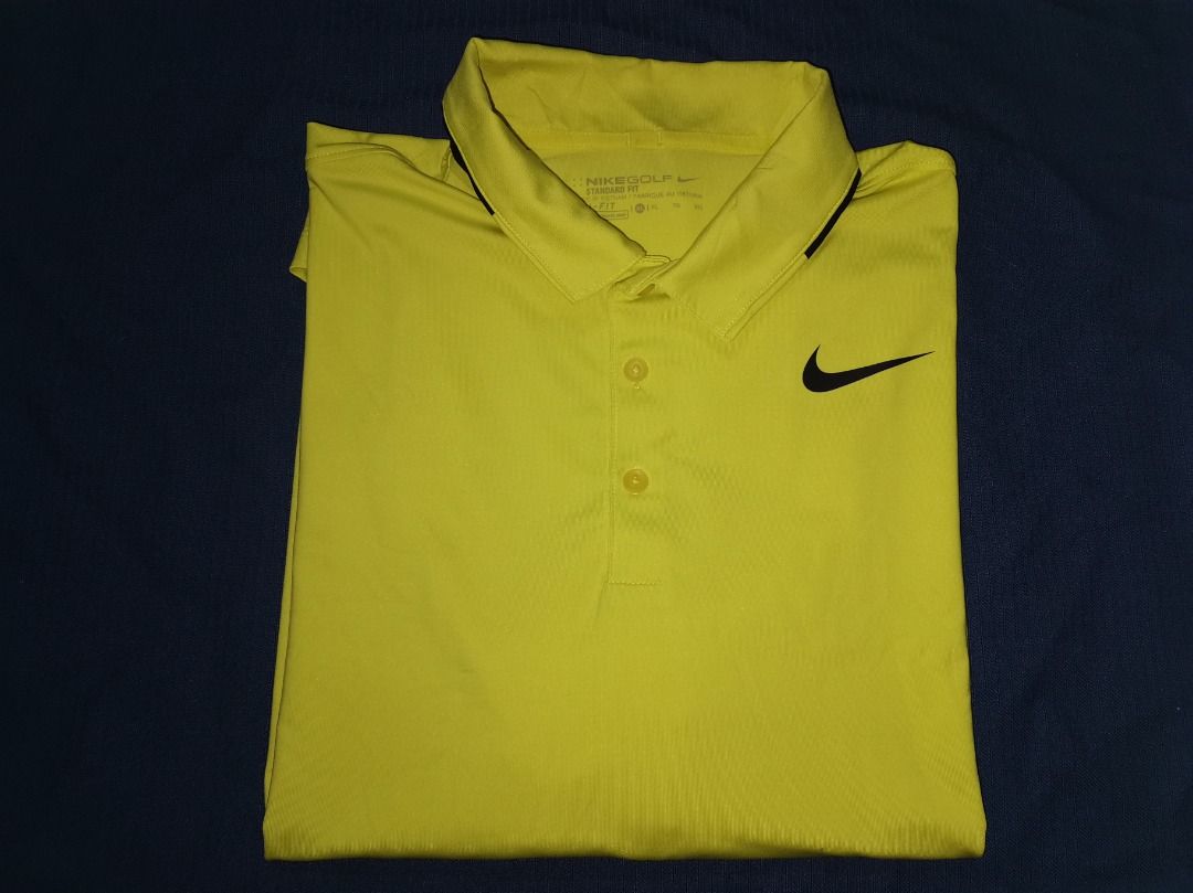 Nike Golf Yellow Polo Shirt XL PL6642