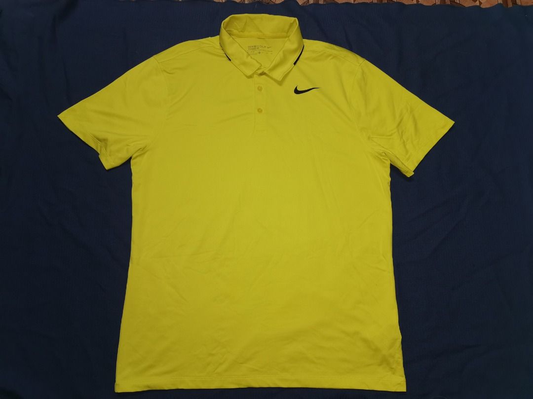 Nike Golf Yellow Polo Shirt XL PL6642