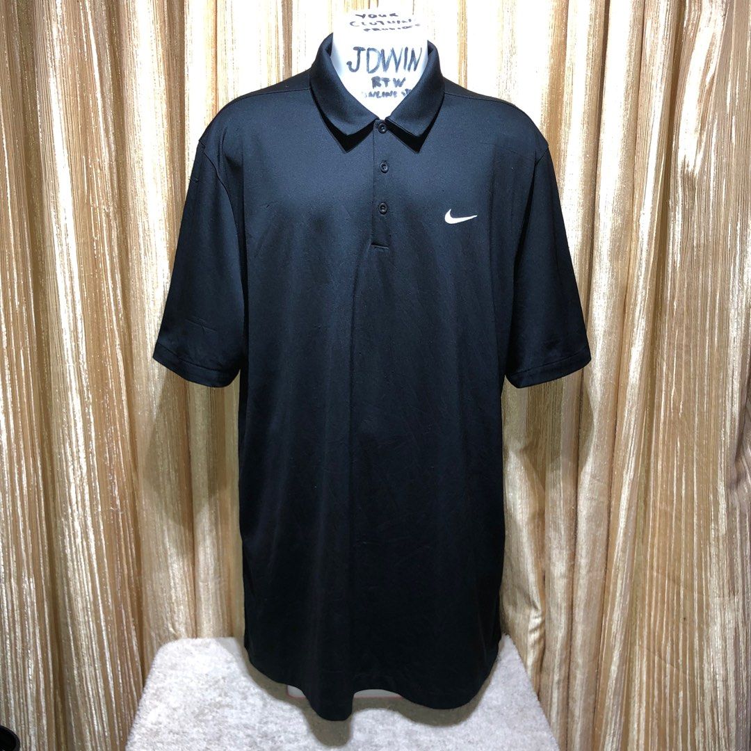 NIKE MEN S POLO SHIRTS DRI FIT BLACK EMBROIDERED LOGO 3XLT Please view all photos and read description